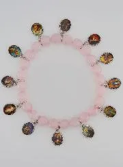 Armband van de 12 Heiligen - Roze Stenen
