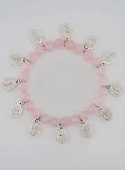 Armband van de 12 Heiligen - Roze Stenen