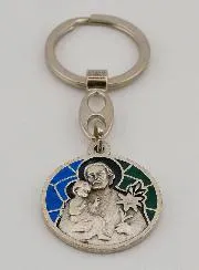 Sleutelhanger met Emaille Sint Jozef