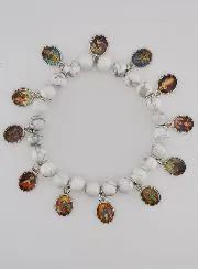 Armband van de 12 Heiligen - Witte Stenen
