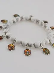 Armband van de 12 Heiligen - Witte Stenen