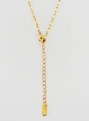 Goudkleurige Ketting met Sequin Fantasie Schakel - 60cm