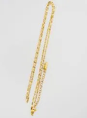 Goudkleurige Ketting met Sequin Fantasie Schakel - 60cm
