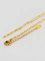 Goudkleurige Ketting met Sequin Fantasie Schakel - 60cm