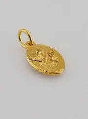 Medaillon met Gedraaide Rand 15mm - Heilige Christoffel