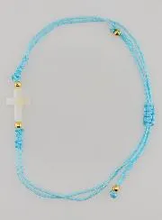 Armband met Kruis - Blauw