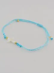 Armband met Kruis - Blauw