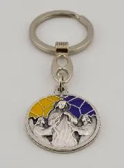 Emaille Sleutelhanger Maria die Knopen Ontwart