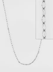 Roestvrijstalen Ketting met Fantasie Sequin Schakel - 60cm