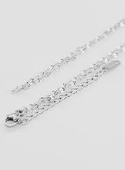 Roestvrijstalen Ketting met Fantasie Sequin Schakel - 60cm