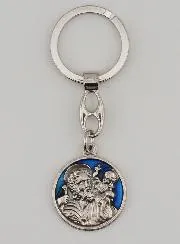 Sleutelhanger met Emaille Sint Christoffel