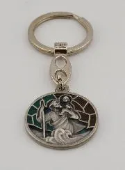 Sleutelhanger met Emaille Sint Christoffel