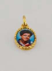 Medaillon met Gedraaide Rand 15mm - Heilige Carlo Acutis