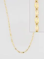 Goudkleurige Ketting met Sequin Schakel - 50cm