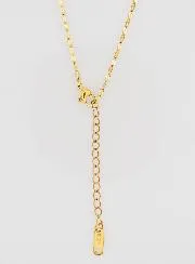 Goudkleurige Ketting met Sequin Schakel - 50cm