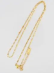Goudkleurige Ketting met Sequin Schakel - 50cm