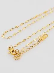 Goudkleurige Ketting met Sequin Schakel - 50cm