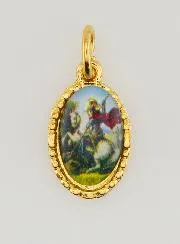 Medaillon met Gedraaide Rand 15mm – Sint Joris