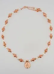 Religieus Collier met Kralen en Mariamedaille