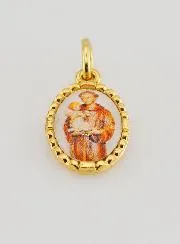 Medaillon met Gedraaide Rand 15mm - Heilige Antonius