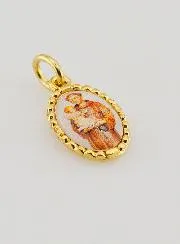 Medaillon met Gedraaide Rand 15mm - Heilige Antonius