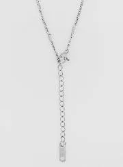 Zilverkleurige Halsketting met Fantasie-Schakels - 60cm