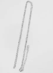 Zilverkleurige Halsketting met Fantasie-Schakels - 60cm