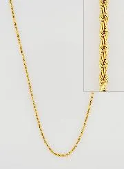 Goudkleurige Ketting met Gedraaide Schakel - 60cm