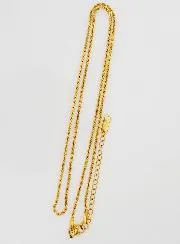 Goudkleurige Ketting met Gedraaide Schakel - 60cm