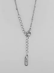 Zilverkleurige Ketting met Bolletjes met Gourmet Schakel - 50cm