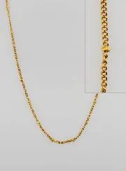 Goudkleurige Ketting met Bolletjes en Gourmet Schakels - 50cm