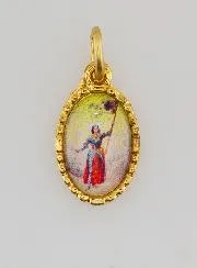 Medaillon met Gedraaide Rand 15mm – Heilige Jeanne d’Arc