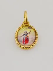 Medaillon met Gedraaide Rand 15mm – Heilige Jeanne d’Arc
