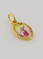 Medaillon met Gedraaide Rand 15mm – Heilige Jeanne d’Arc