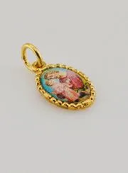 Medaillon met Gedraaide Rand 15mm - Sint Jozef