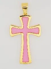 Hanger Kruis 4cm - Roze