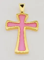 Hanger Kruis 4cm - Roze