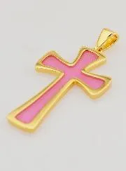 Hanger Kruis 4cm - Roze