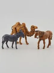 Kerststal Beelden Kameel, Paard en Ezel - 6cm