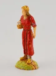 Kerststal Figuur Vrouw met Mand - 6 cm