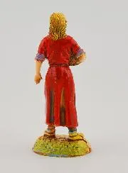 Kerststal Figuur Vrouw met Mand - 6 cm