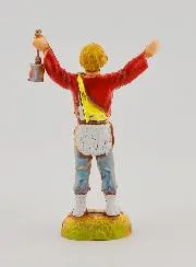 Kerststal Beeld Herder met Lantaarn - 6 cm