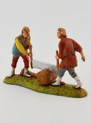 Kerststal Beeld Houthakkers - 6 cm