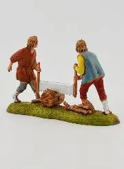 Kerststal Beeld Houthakkers - 6 cm