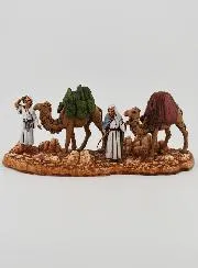 Kerststal Beeld Kameeldrijvers - Hoogte 6 cm