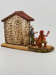 Kerststal Beeld Herberg met Waard en Klant