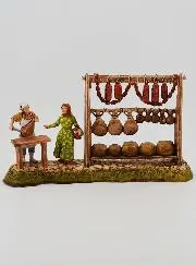 Kerststal Beeld - Slager en zijn Kraam - 6cm