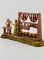 Kerststal Beeld - Slager en zijn Kraam - 6cm