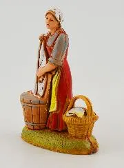 Kerststal Beeld Wasvrouw - 6cm