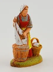 Kerststal Beeld Wasvrouw - 6cm